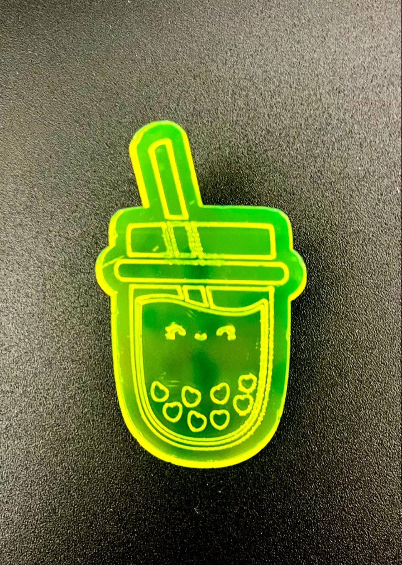 Kawaii Boba Tea Pin - Cute Acrylic Wearable Brooch