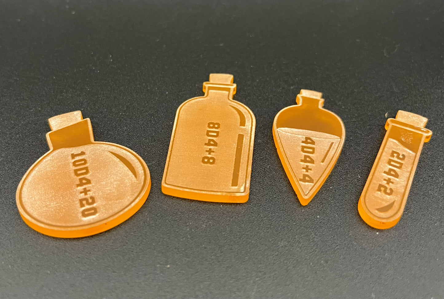 D&D Potion Bottle Acrylic Tracker Set