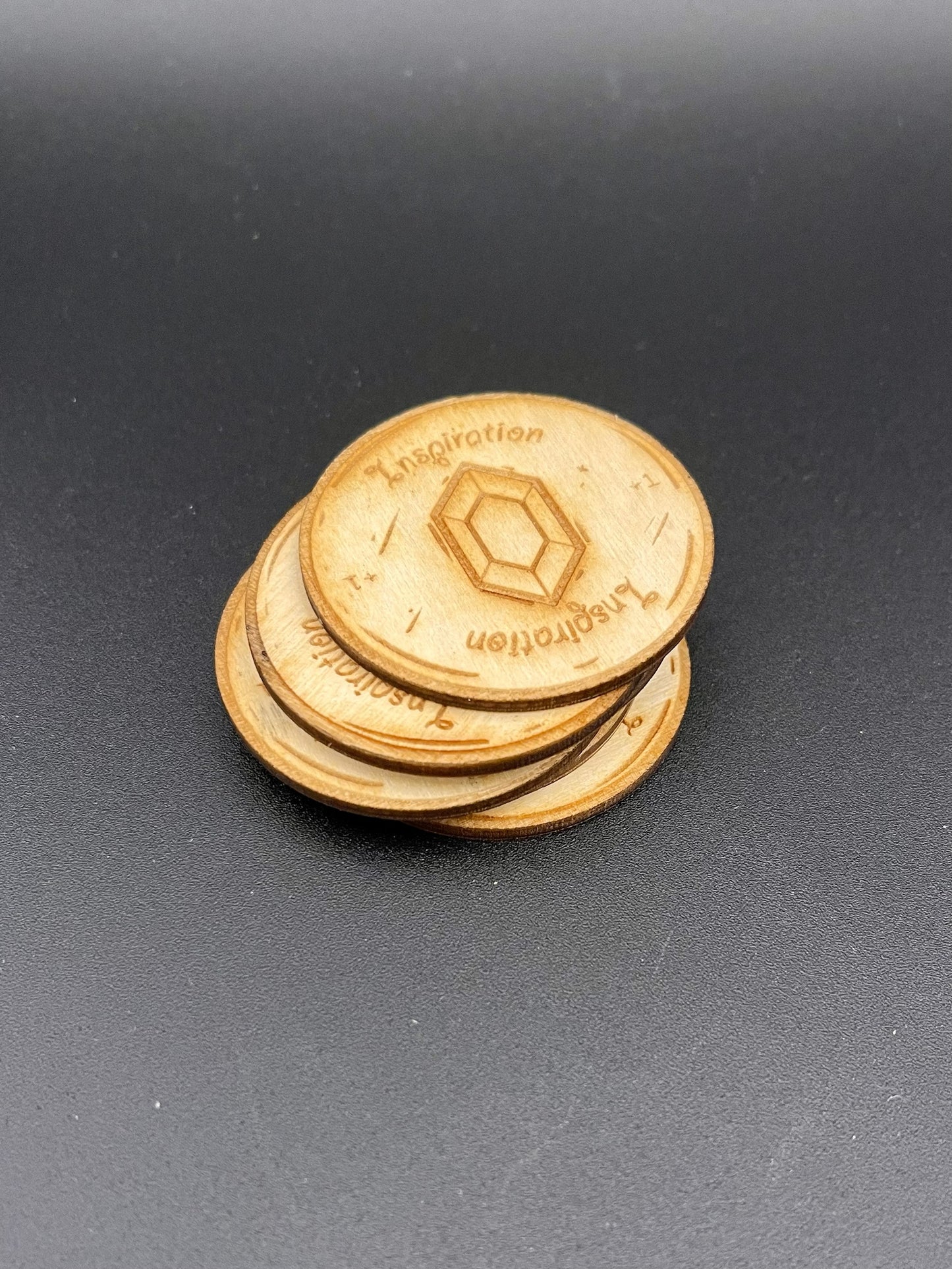 D&D Inspiration Token Set - 6 Laser Engraved Reward Markers