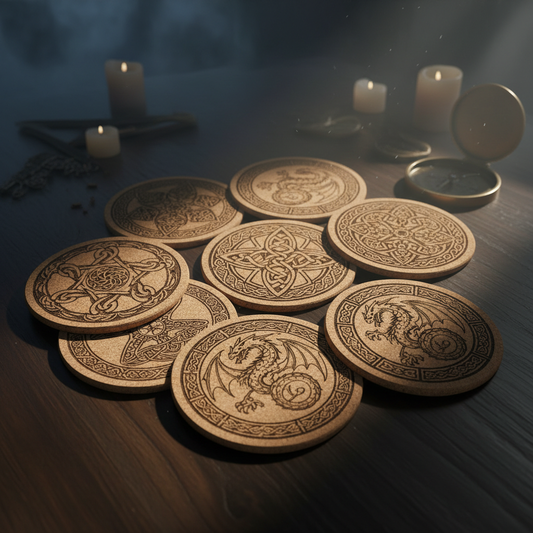 Custom Laser-Engraved Cork Coasters