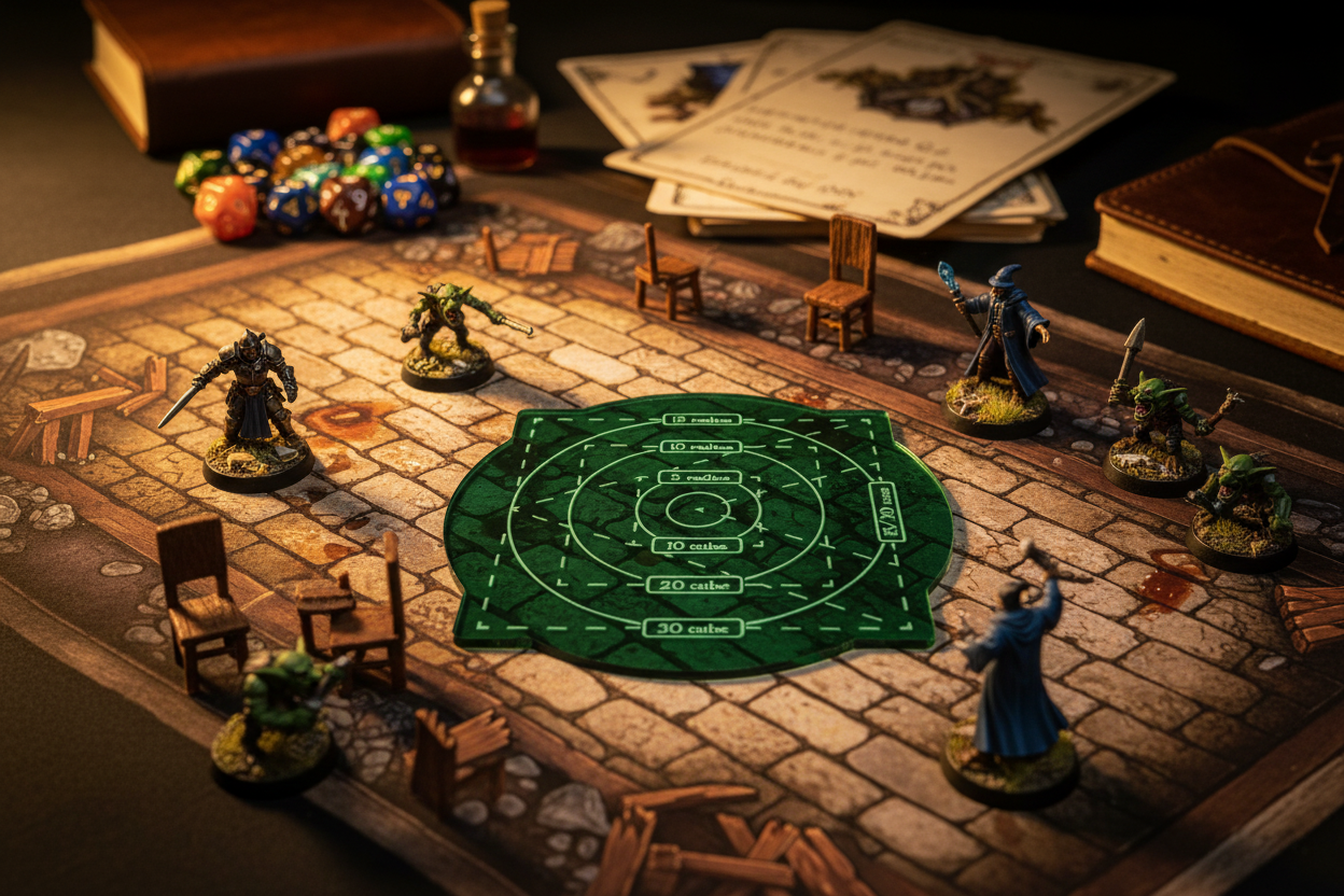 Acrylic Range Ring - Standard Tabletop Gaming Template for D&D and RPGs