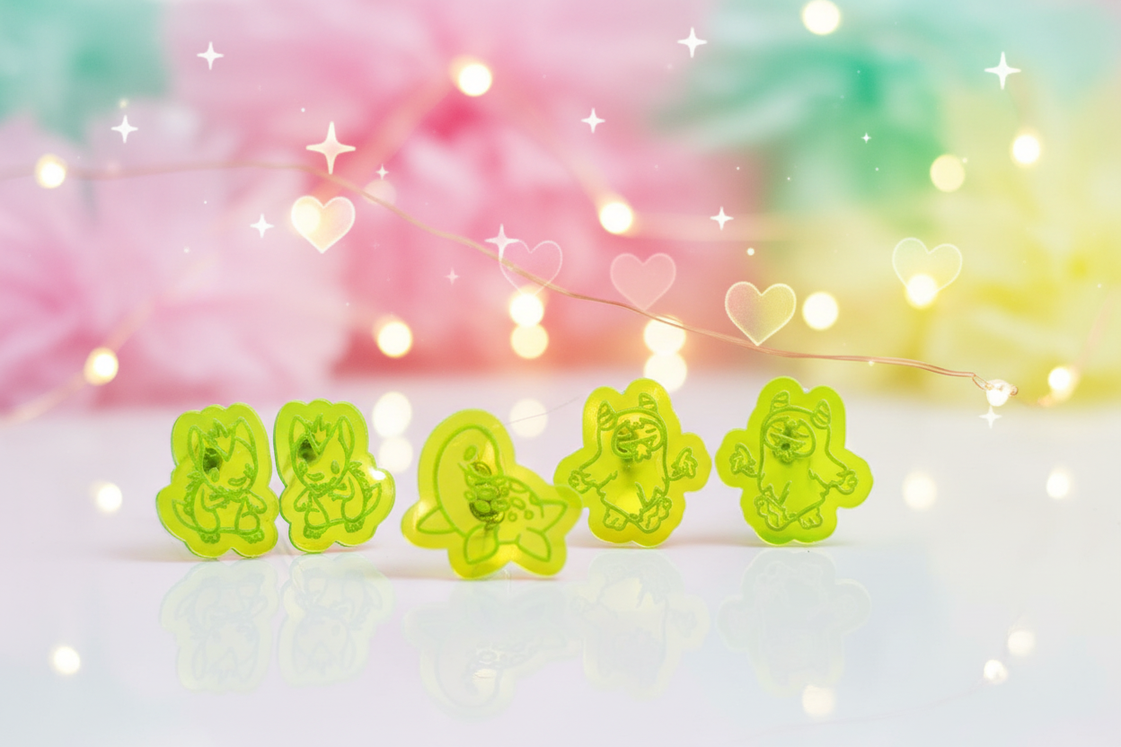 Kawaii Anime Earrings - Pastel Scene